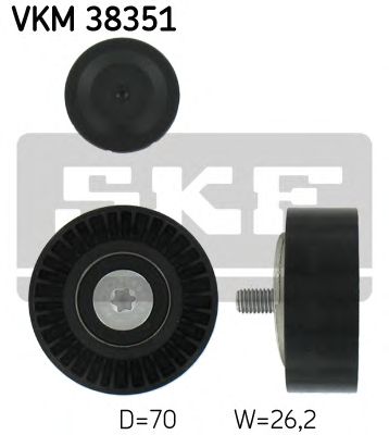 Medløberhjul, multi-V-rem VKM 38351