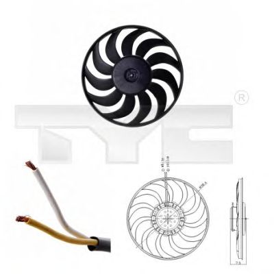 Fan, radiator 802-0052