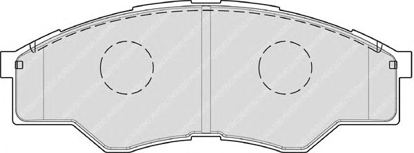 Комплект тормозных колодок, дисковый тормоз FDB1887
