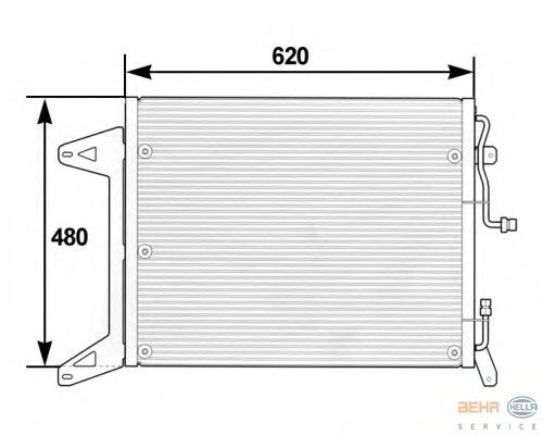 Condenser, air conditioning 8FC 351 300-051
