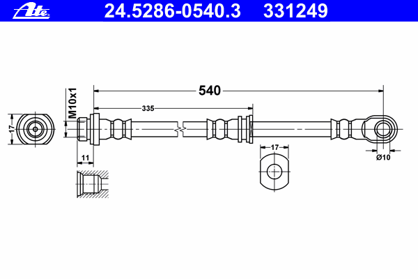 Tubo flexível de travão 24.5286-0540.3