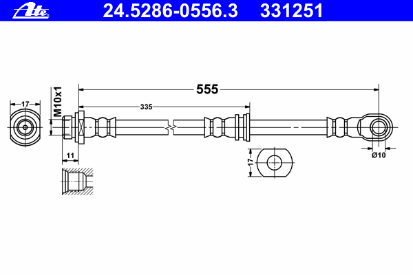 Tubo flexível de travão 24.5286-0556.3