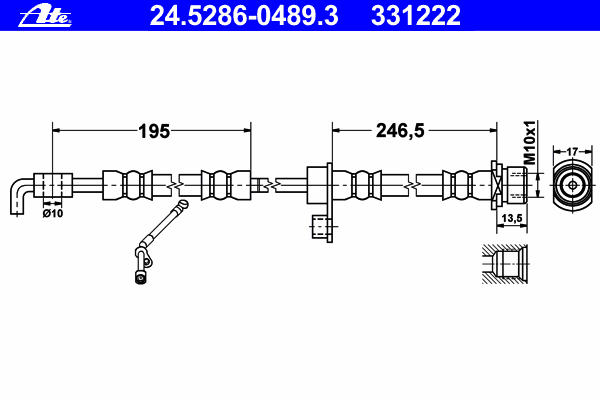 Tubo flexible de frenos 24.5286-0489.3