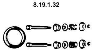 Kit montaggio, Tubo gas scarico 8.19.1.32