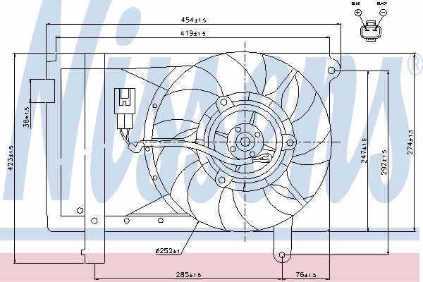 Fan, radiator 85062