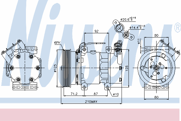 Kompressor, klimaanlegg 89064