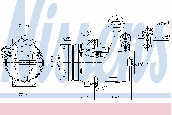 Kompressor, klimatanläggning 89096