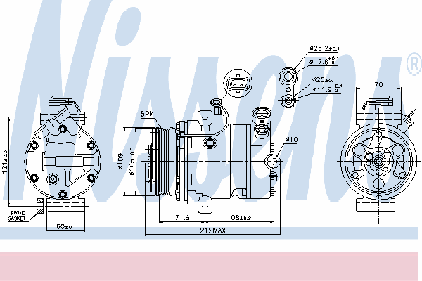 Kompressor, klimaanlegg 89196