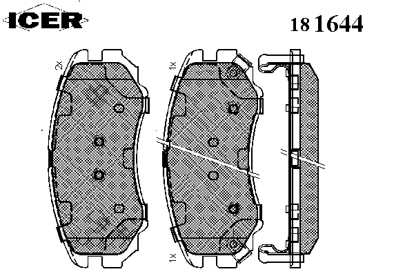 Комплект тормозных колодок, дисковый тормоз 181644
