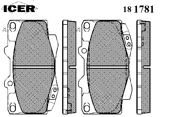 Kit de plaquettes de frein, frein à disque 181781