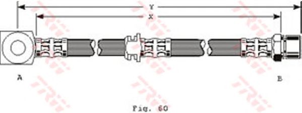 Tubo flexible de frenos PHA337