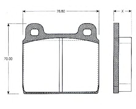Комплект тормозных колодок, дисковый тормоз BLF215
