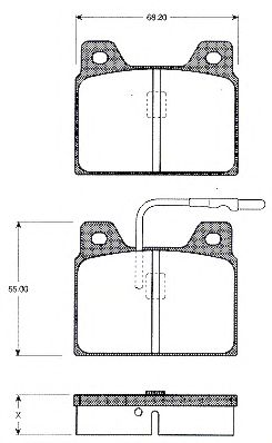 Комплект тормозных колодок, дисковый тормоз BLF296