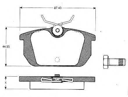 Комплект тормозных колодок, дисковый тормоз BLF369