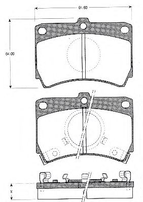 Комплект тормозных колодок, дисковый тормоз BLF416