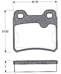 Комплект тормозных колодок, дисковый тормоз BLF449