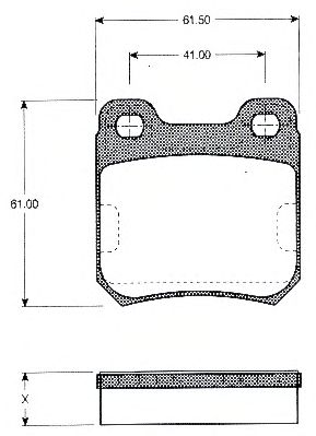 Комплект тормозных колодок, дисковый тормоз BLF482