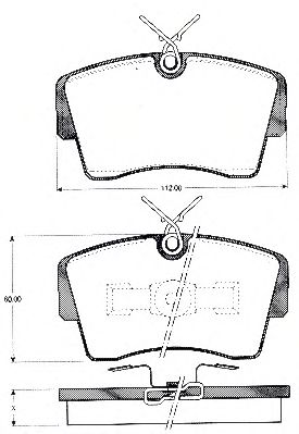 Комплект тормозных колодок, дисковый тормоз BLF546