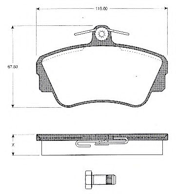 Комплект тормозных колодок, дисковый тормоз BLF592
