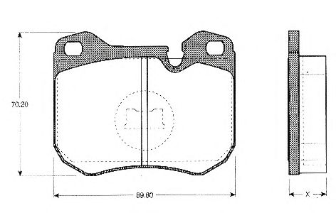 Комплект тормозных колодок, дисковый тормоз BLF627