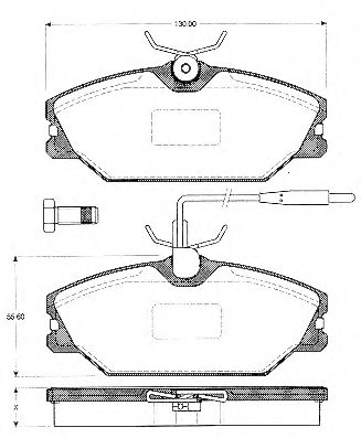 Комплект тормозных колодок, дисковый тормоз BLF756