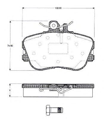 Комплект тормозных колодок, дисковый тормоз BLF768