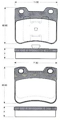 Комплект тормозных колодок, дисковый тормоз BLF870