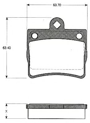 Комплект тормозных колодок, дисковый тормоз BLF1062
