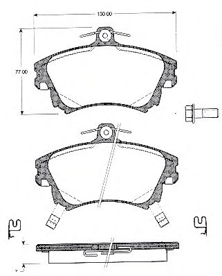 Комплект тормозных колодок, дисковый тормоз BLF1099