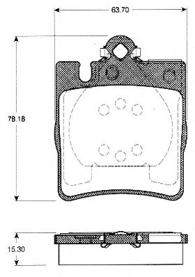 Комплект тормозных колодок, дисковый тормоз BLF1100