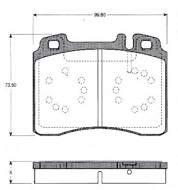 Комплект тормозных колодок, дисковый тормоз BLF1140