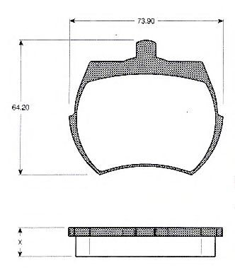 Комплект тормозных колодок, дисковый тормоз BLF115