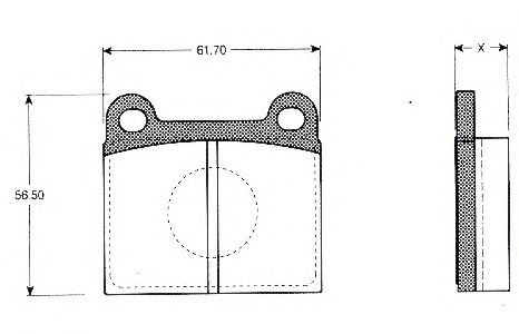 Комплект тормозных колодок, дисковый тормоз BLF126