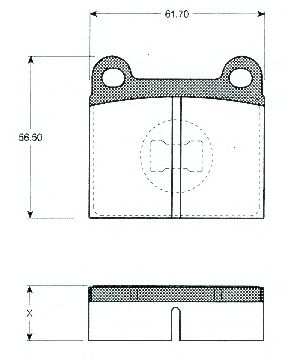 Комплект тормозных колодок, дисковый тормоз BLF135