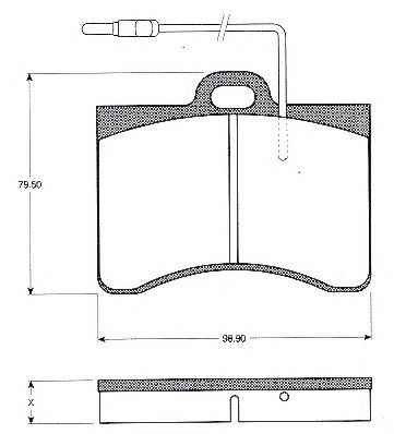 Комплект тормозных колодок, дисковый тормоз BLF167