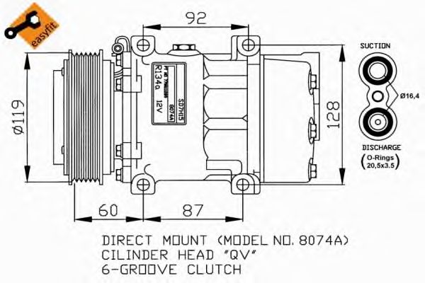 Kompressori, ilmastointilaite 32170