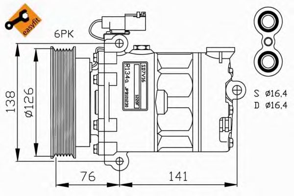 Compressor, airconditioning 32173