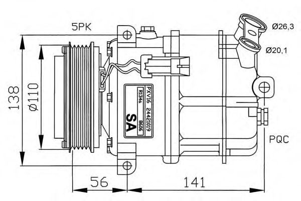 Kompressori, ilmastointilaite 32190