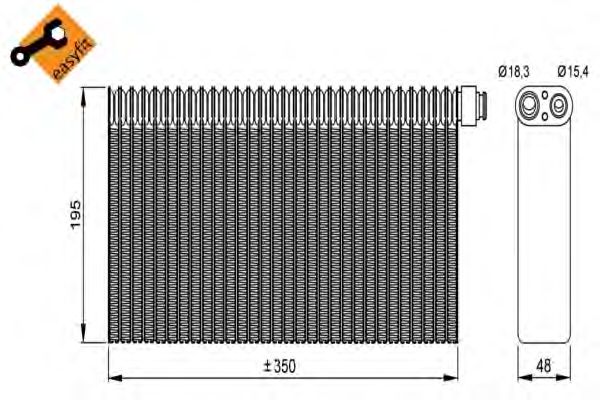 Evaporator, air conditioning 36148
