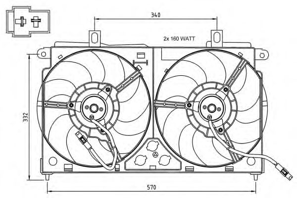 Ventilador, refrigeração do motor 47048