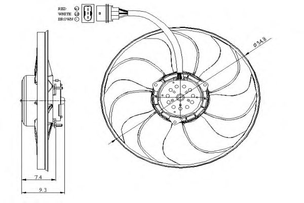Ventilador, refrigeración del motor 47393