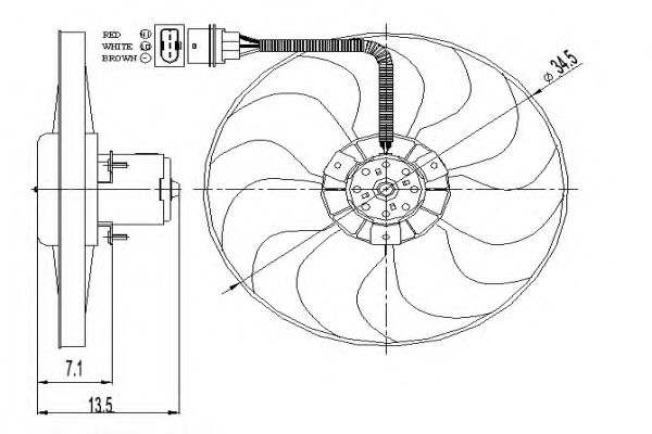Ventilador, refrigeración del motor 47397