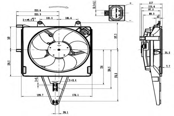 Ventilador, refrigeración del motor 47431