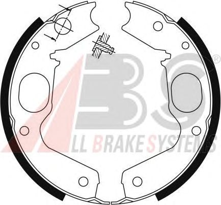 Brake Shoe Set, parking brake 9115