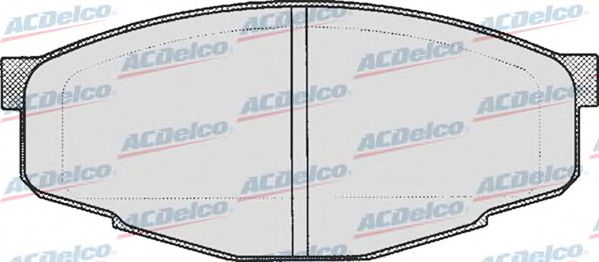 Комплект тормозных колодок, дисковый тормоз AC058200D