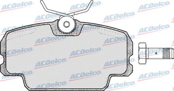 Комплект тормозных колодок, дисковый тормоз AC058273D