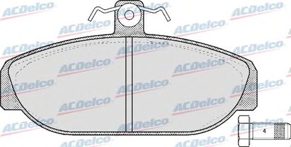 Комплект тормозных колодок, дисковый тормоз AC058529D