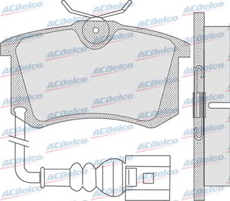 Kit de plaquettes de frein, frein à disque AC605681D