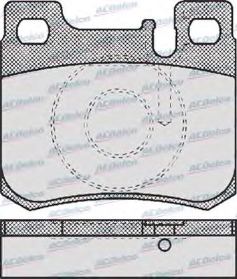 Комплект тормозных колодок, дисковый тормоз AC622381D