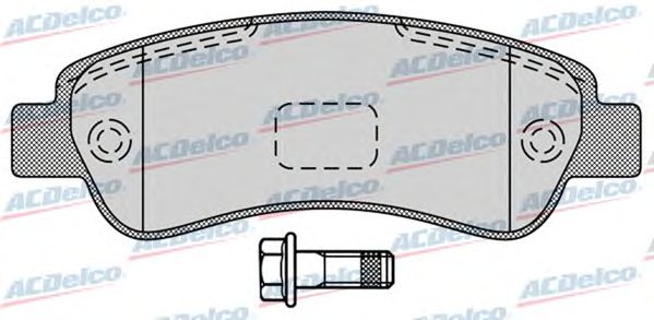 Комплект тормозных колодок, дисковый тормоз AC857081D